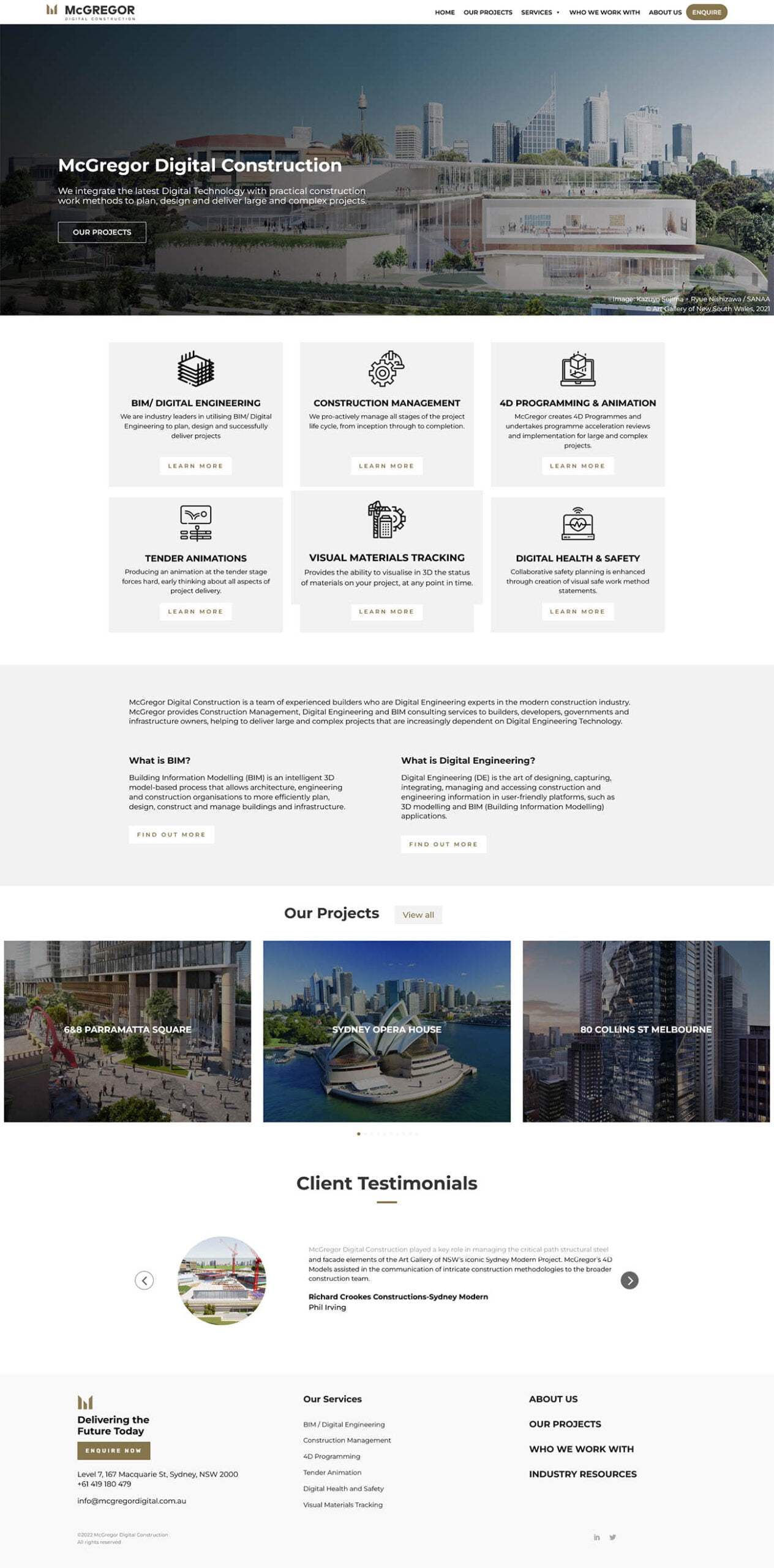 Construction Industry Website Development - McGregor Digital